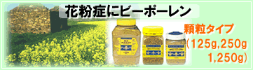 花粉症にビーポーレン -天然のビタミン・ミネラル・アミノ酸- 顆粒タイプ(125g) 顆粒タイプ(250g) 顆粒タイプ(1,250g)